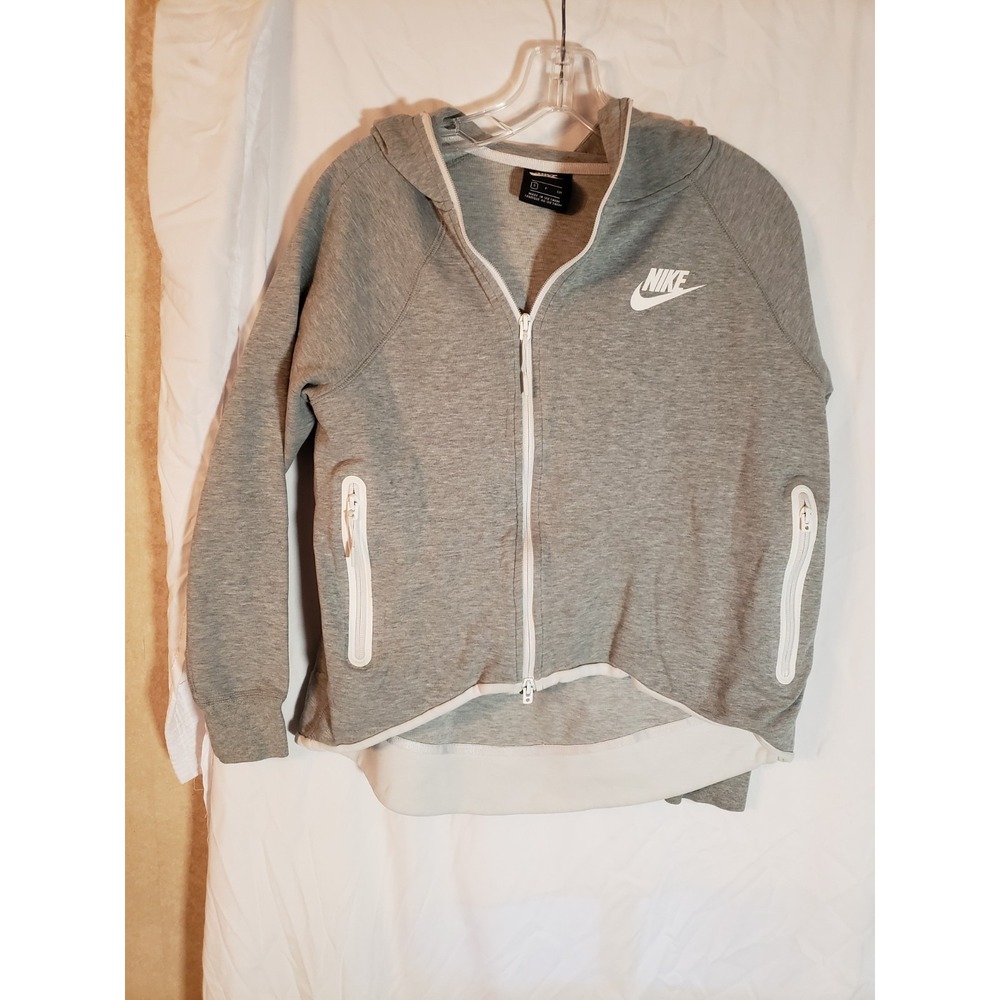 Women's Nike Gray High Low Zip Up Hoodie Size S